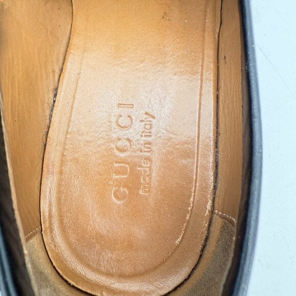 Gucci Diamante Men Size UK 10.5 US 11.5 Black Leather Penny Loafer Dress Shoes - Picture 10 of 12
